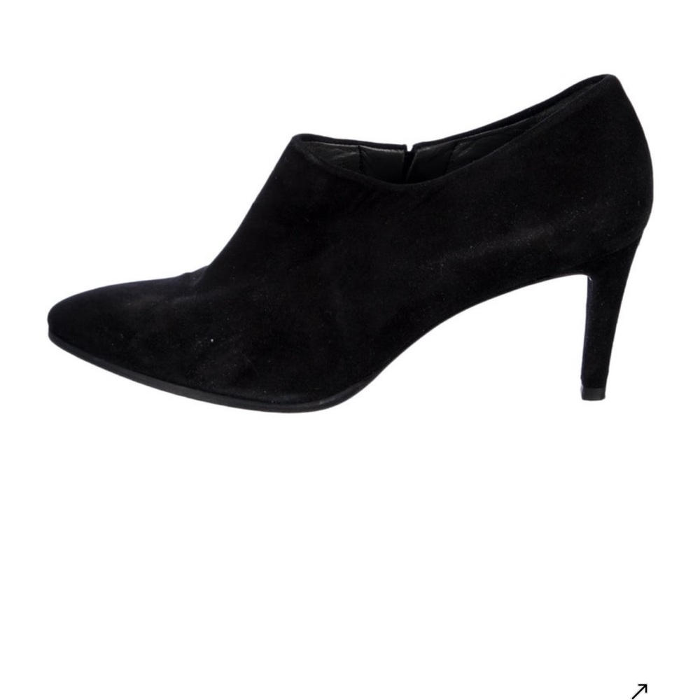 Stuart Weitzman Black Suede Ankle Booties